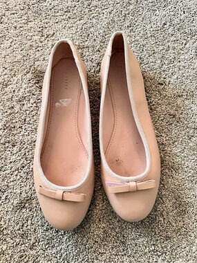 Ted Baker Blush Pink Leather Bow Ballet Flats Size EU 39.5